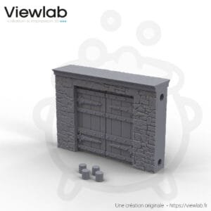 Porte exterieure auberge 75 mm